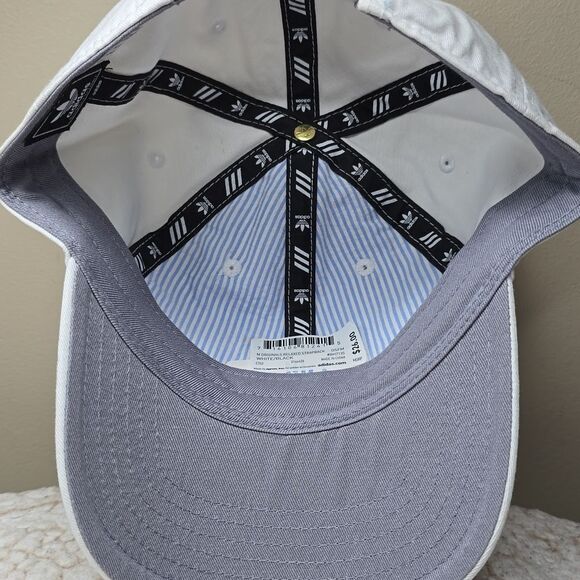 NWT Adidas Relaxed Strap-Back Hat White / Black OS - Picture 5 of 7